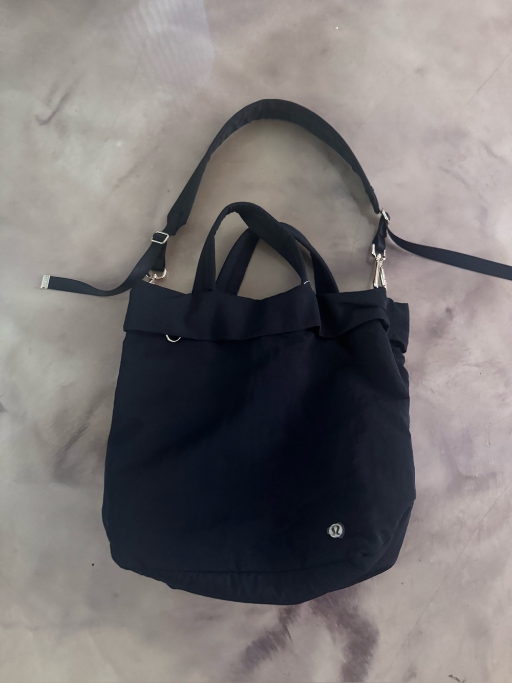 lululemon athletica Black Convertible Shoulder Tote